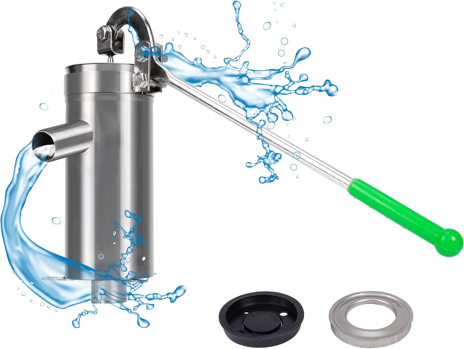 Handpumpe – Manuelle Wasserpumpe – Edelstahl – Energiesparend – Fördertiefe Bis Zu 10 M – Geeignet Für Haus, Garten, Hof Und Bauernhof