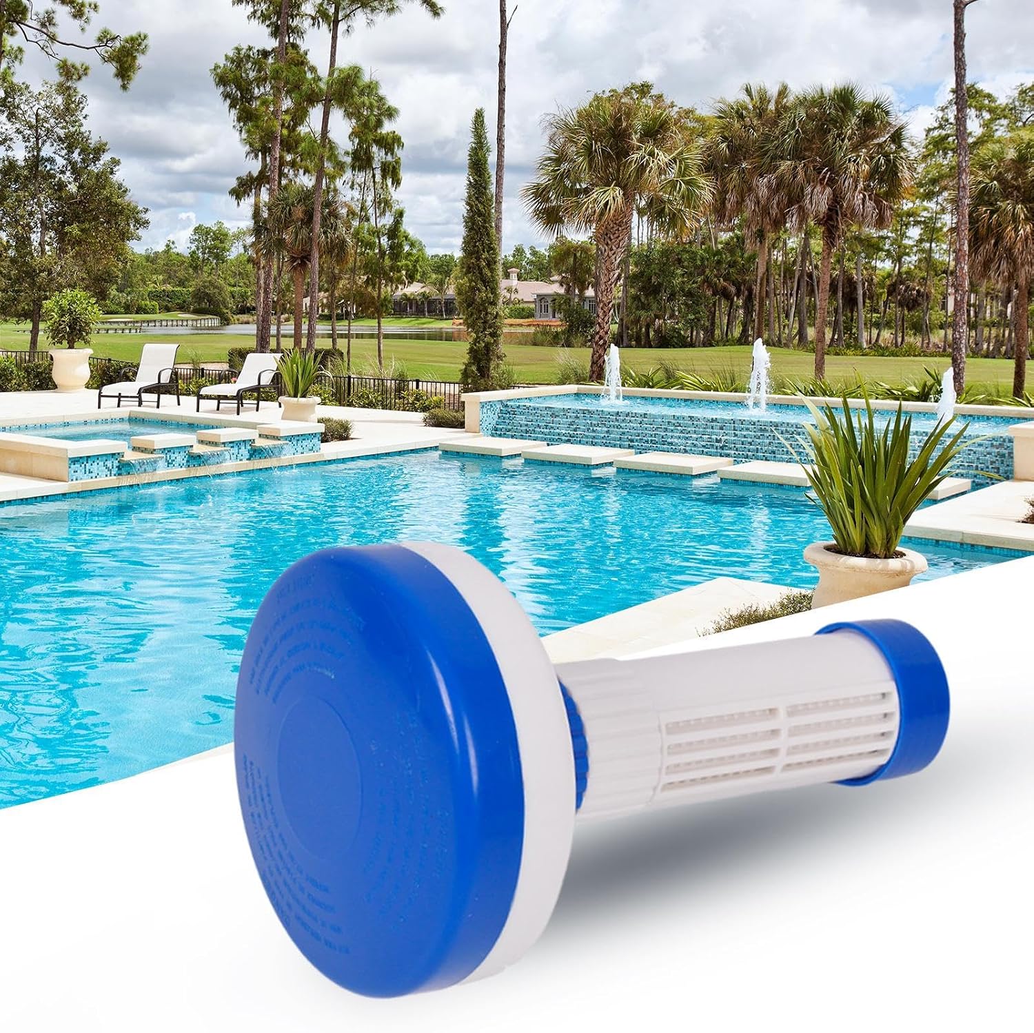 Schwimmender Tablettenspender Für Pools – Einstellbare Automatische Dosierung, Geeignet Für Kleine Pools, Aufstellpools, Eingelassene Pools, Außenpools, Gartenpools Und Terrassenpools.