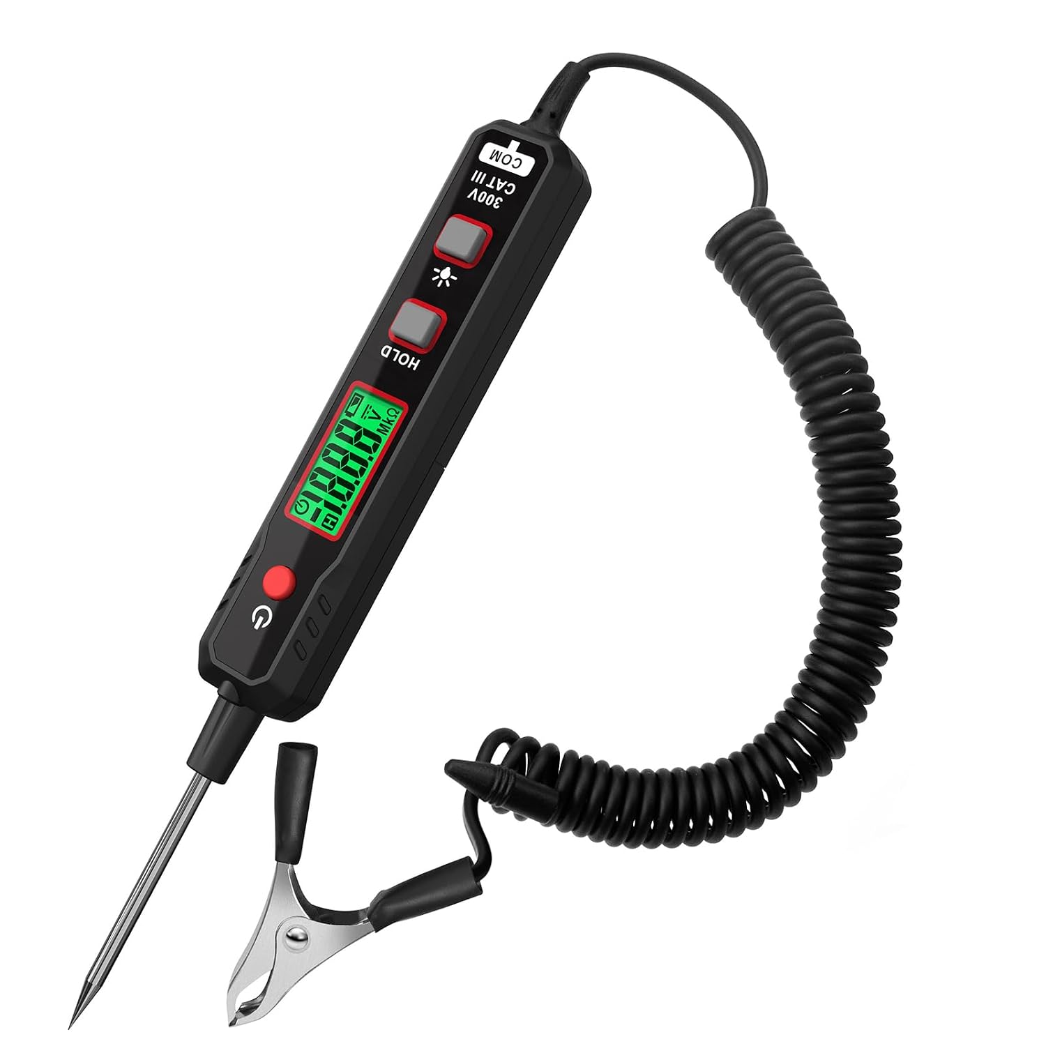 Kfz-gleichstromkreisprüfer 0,8 Bis 100 V – Fahrzeugkompatible Spannungs- Und Widerstandsmessung – Fahrzeugkompatibler Lcd-testerstift