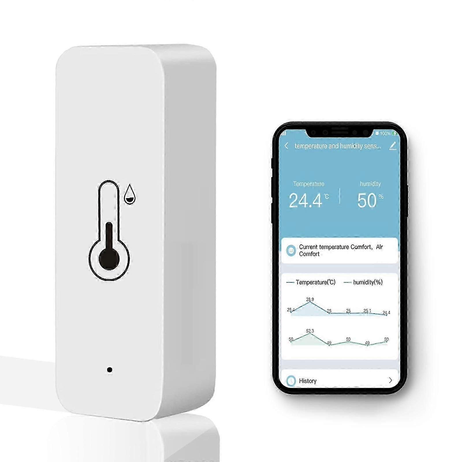 Zigbee-hygrometer-thermometer-sensor, Intelligenter Temperatur- Und Feuchtigkeitsmonitor Mit Fernbenachrichtigung Per App, Kompatibel Mit Haushalten Und Gewächshäusern, Funktioniert Mit Tuya/smart.