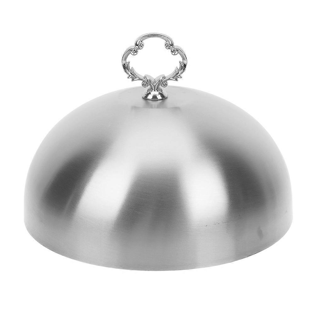 Runder Käsedeckel Aus Edelstahl Mit Griff, Spritzschutz, Kompatibel Mit Pfannen Und Grills, 14 Cm, Silber.