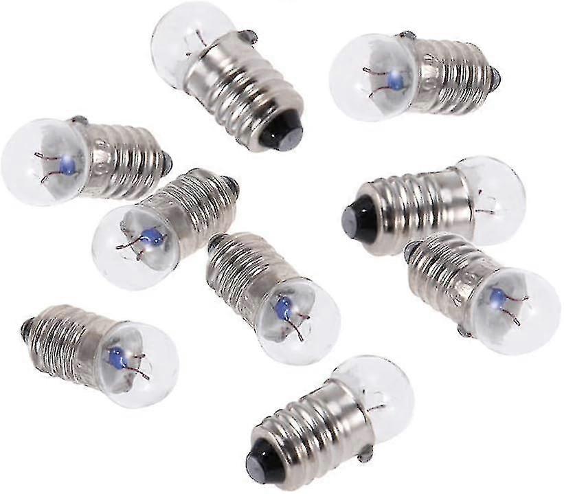 Packung Mit 10 E10-glühbirnen, 2,5 V 0,3 A, Mini-schraubtaschenlampe
