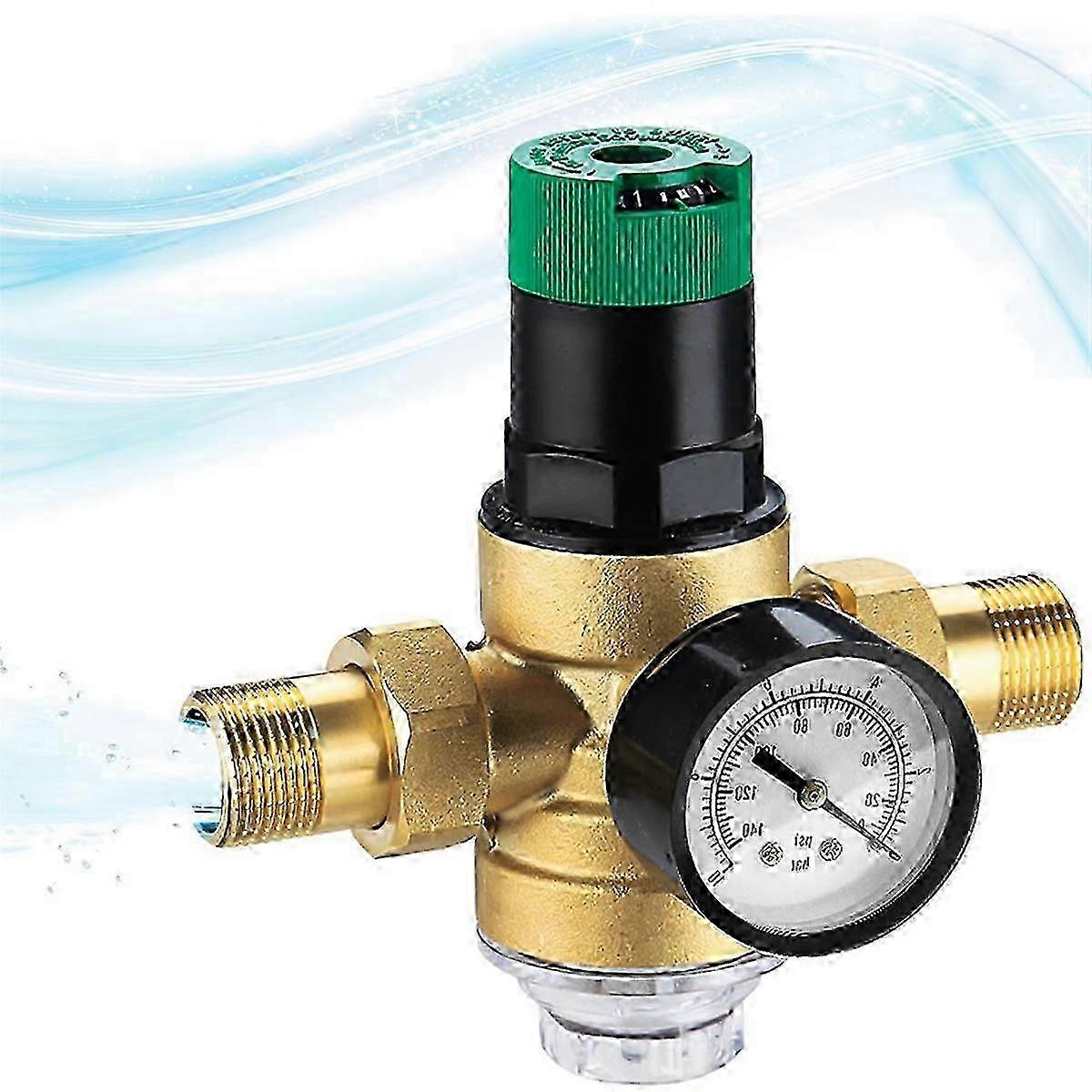 Druckregler, Kompatibel Mit Wassersystemen. 3/4-zoll-manometer Im Lieferumfang Enthalten.
