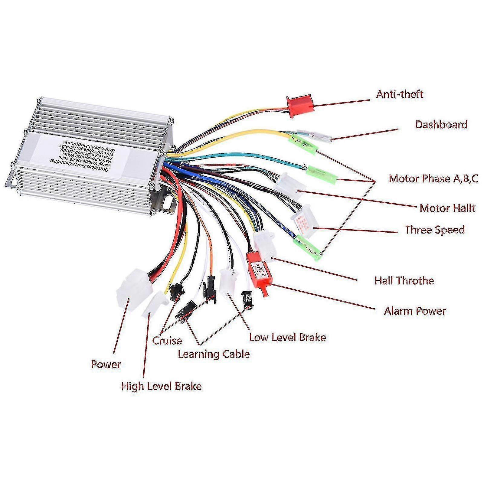 Drehzahlregler Für 36v/48v 350w Bürstenlosen Gleichstrommotor Für Elektrofahrräder Und -roller [nx]