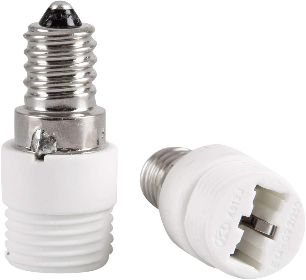 2er-pack E14 Auf G9 Keramikfassungsadapter Für Led-, Halogen- Und Kompaktleuchtstofflampen [nx]