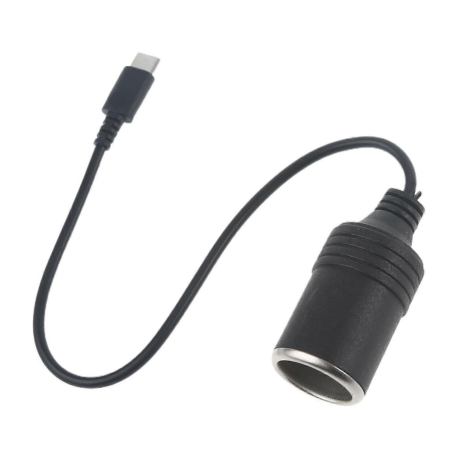 Usb-c Pd Auf 12v 60w Kfz-zigarettenanzünder-adapterkabel, Kompatibel Mit Kfz-ladegerät Und Kfz-staubsauger, Schwarz [nx]