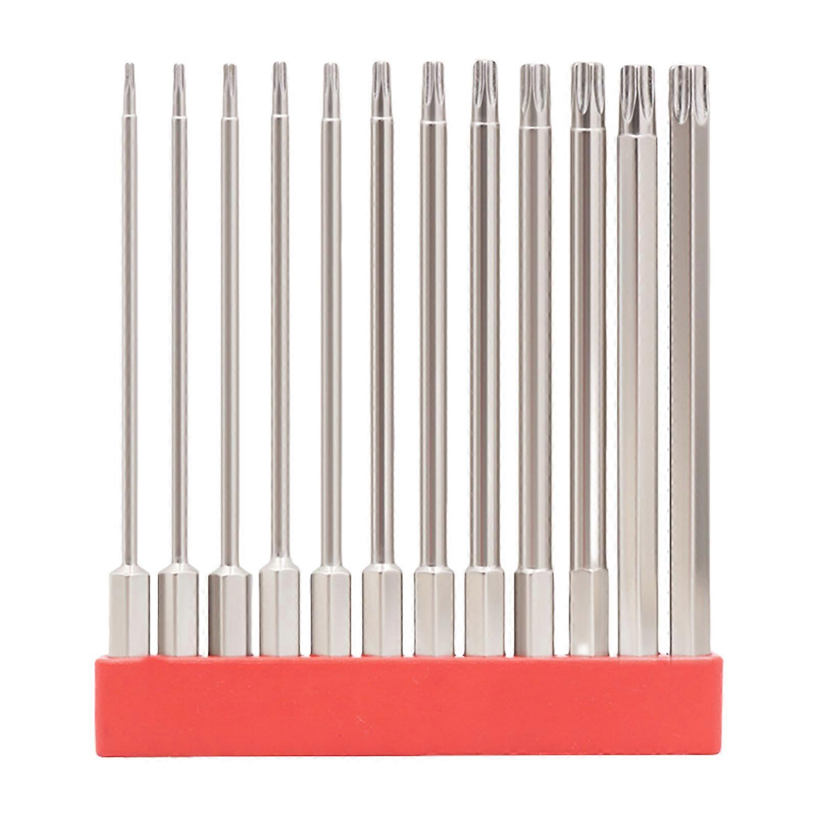 Satz Von 12 Magnetischen Phillips-sicherheitsbits In Den Längen 50/75/100 Mm Mit 6,35 Mm (1/4 Zoll) Sechskantschaft.