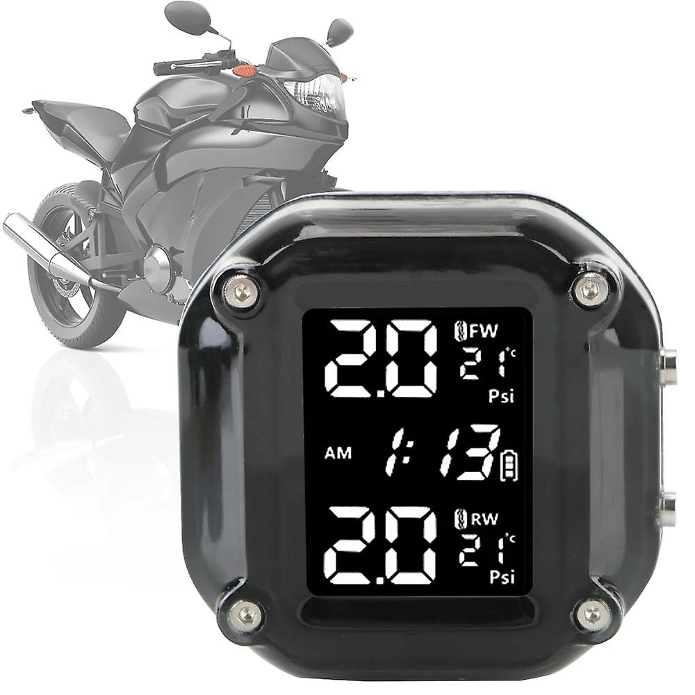 Lcd-bildschirm, Kompatibel Mit Motorrad-reifendruckkontrollsystemen (tpms) Mit 2 Externen Sensoren. Kompatibel Mit Reifendrucküberwachungs- Und Alarmsystemen Für Motorräder.