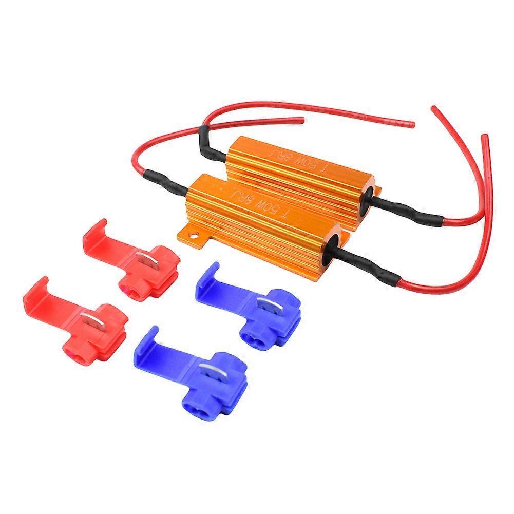 6 Ω/8 Ω 50 W 12 V Störwiderstand Für Led-anzeige, Kompatibel Mit Vorschaltgerät, Blinkfrequenzrelais, Led-beleuchtungsmodus-decoder Und Automobilteilen.