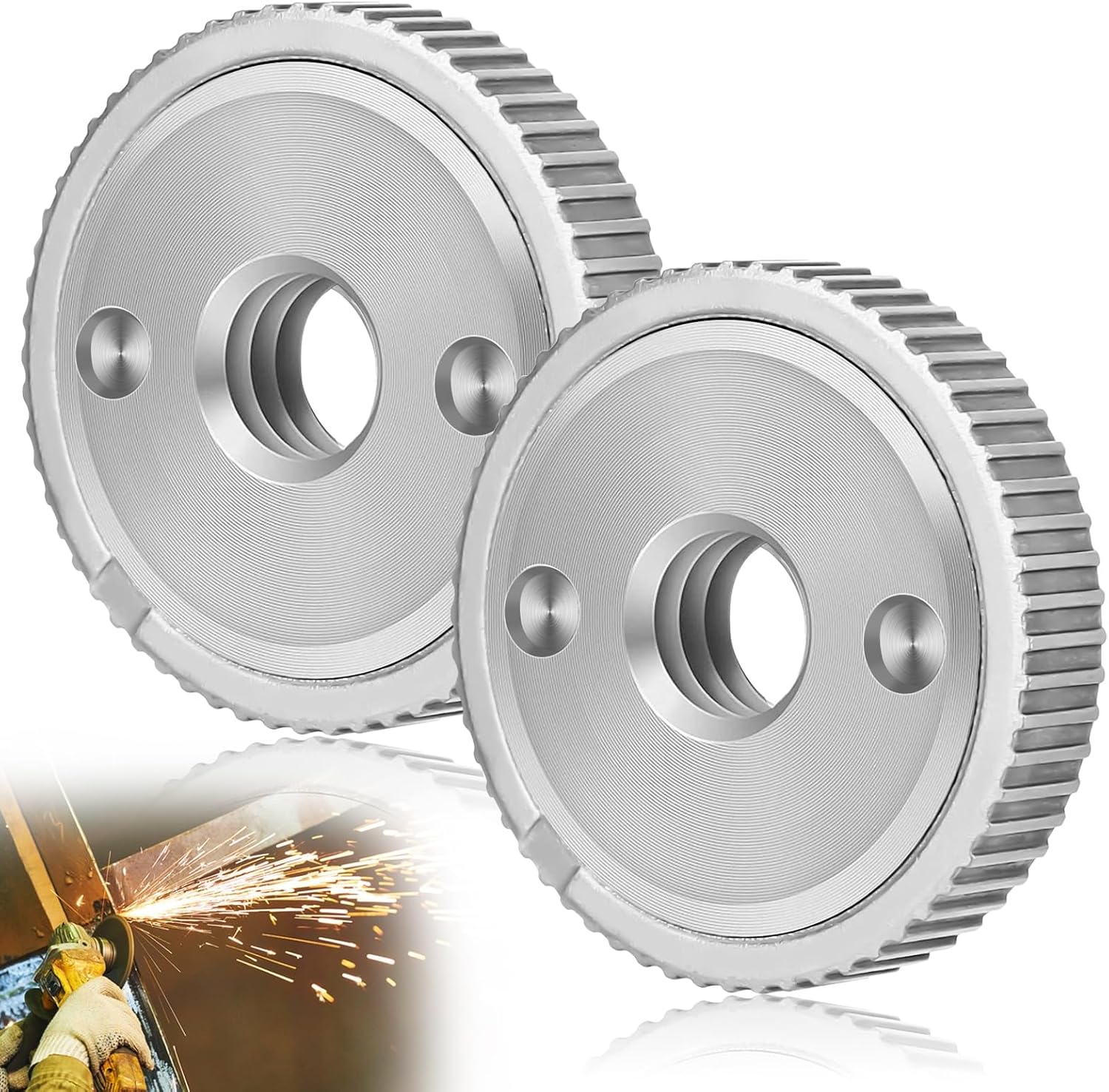 Set Mit 2 Schnellspannmuttern, Kompatibel Mit M14 Winkelschleifern, Kompatibel Mit Flex/bosch/hitachi/makita Und Dewalt/makita Winkelschleifern