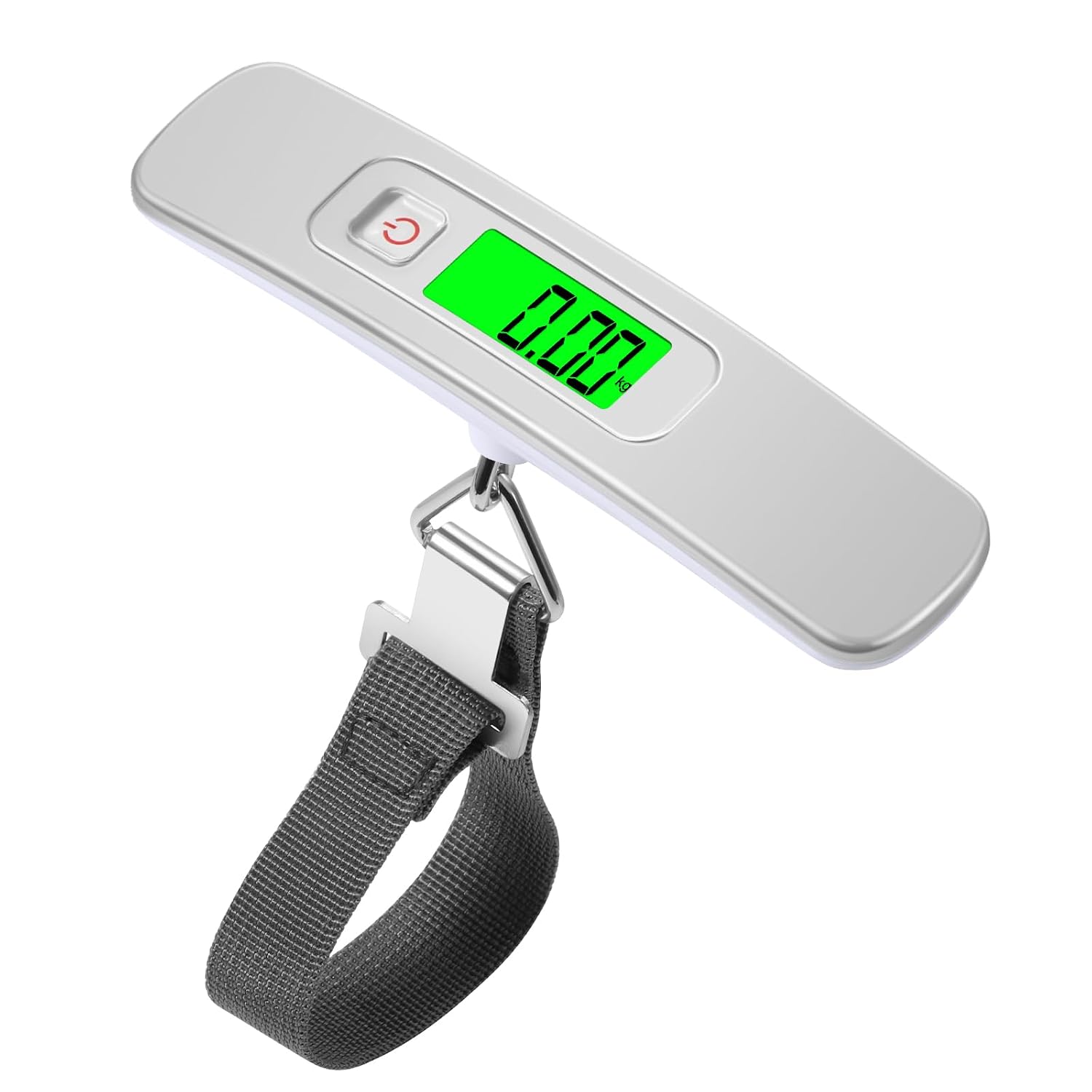 Elektronische Gepäckwaage, Tragbare Kofferwaage, Tara-funktion, Max. 50 Kg/110 Lb, Weiß (batterie Im Batteriefach Installiert)