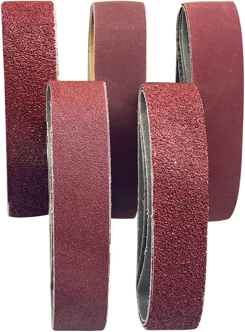 Set Mit 18 Schleifbändern, 30 X 330 Mm, Geeignet Zum Polieren Von Metall Und Holz. 3 Körnungen: 40/80/120/240/400/800. Schleifpapier Kompatibel Mit Schleifmaschinen.