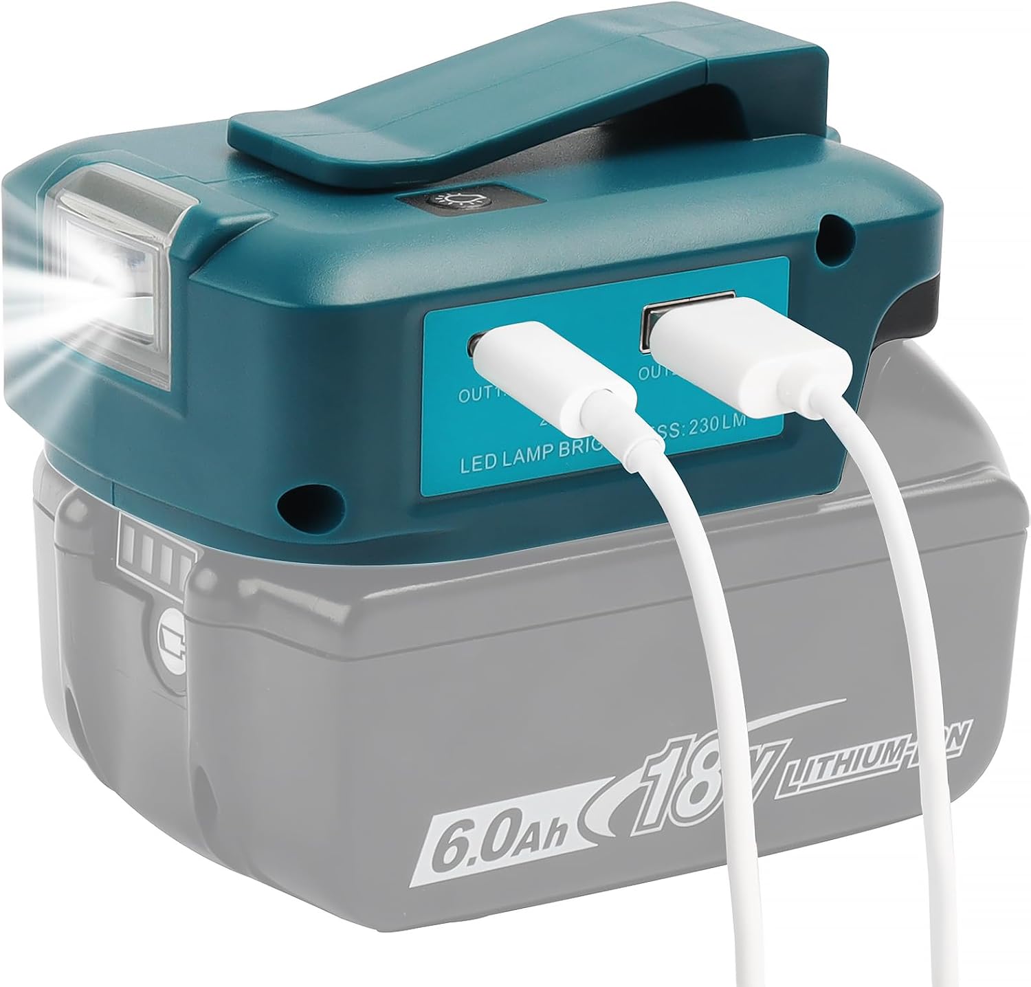 Arbeitsleuchtenkonverter, Kompatibel Mit Dem Netzadapter Adp05 Und Makita 14,4v- Und 18v-akkus (nur Adapter).
