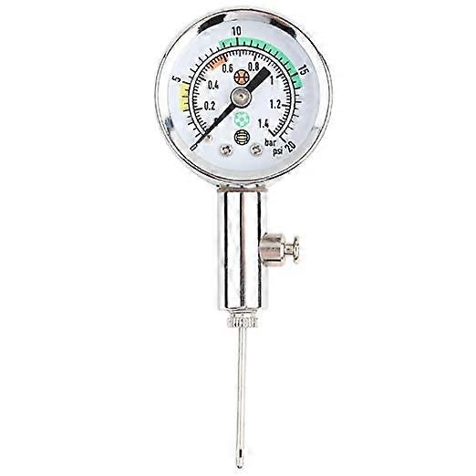Tragbares Manometer Mit Metallkugel, Leichtes Und Robustes Luftdruckmessgerät Aus Edelstahl, Kompatibel Mit Basketbällen Und Volleybällen.