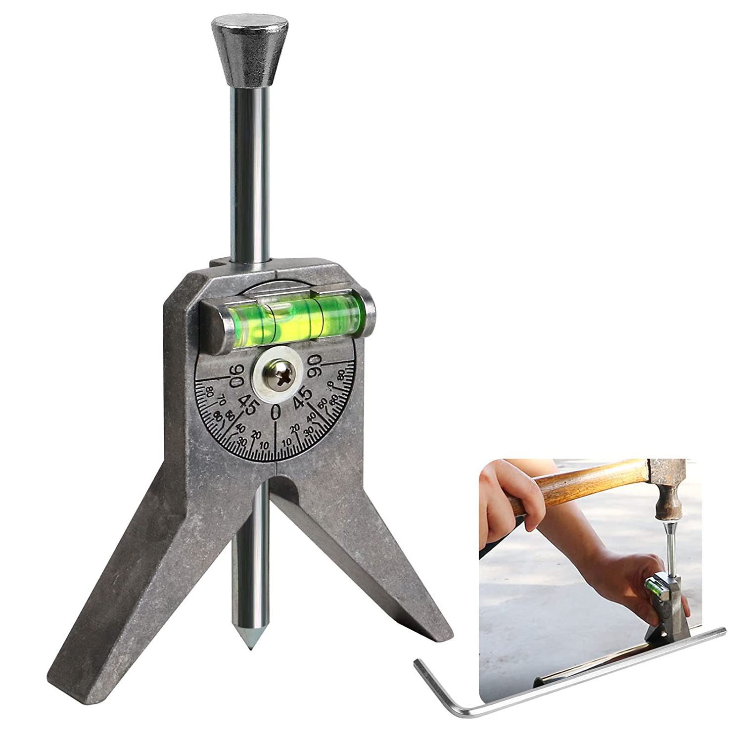 Rohrzentrierer, Rohrmarkierer Geeignet Zur Messung Von Rohrdurchmessern Über 12,7 Mm, Zentrierwerkzeug Mit 10,1 Cm Y-basis Und Verstellbarem Winkelmesser Mit Wasserwaage