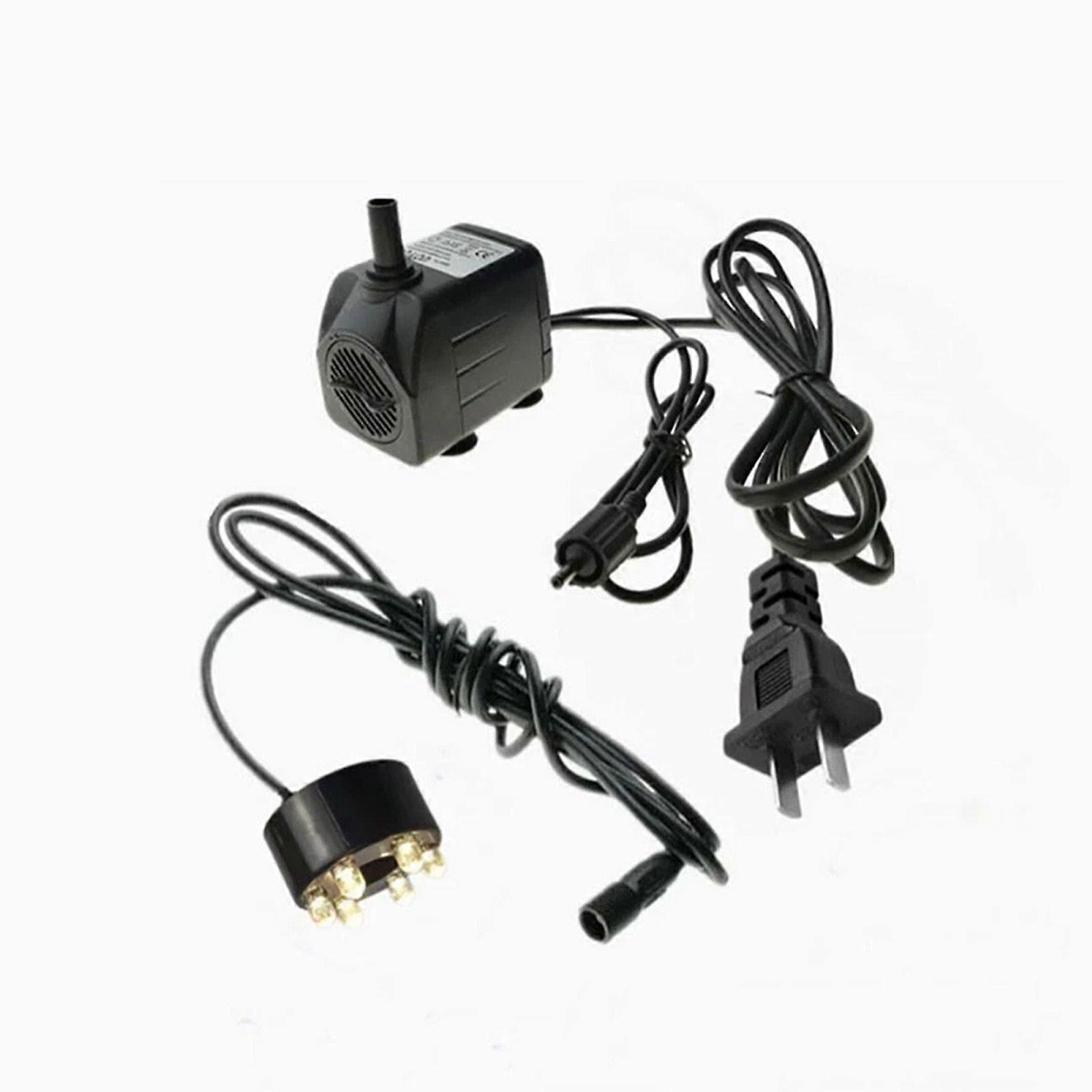 12v Gph 10w Elektrische Springbrunnenpumpe Mit 6 Warmweißen Leuchten