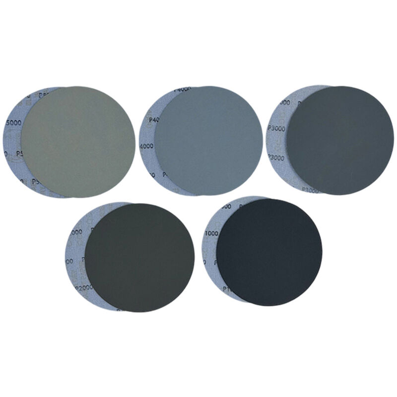 30 Blatt 125-mm-schleifpapier Für Trocken- Oder Nassbearbeitung, Körnungen 320, 600, 800, 1200, 1500 Und 2000. Geeignet Zum Schleifen, Polieren Und Entrosten.