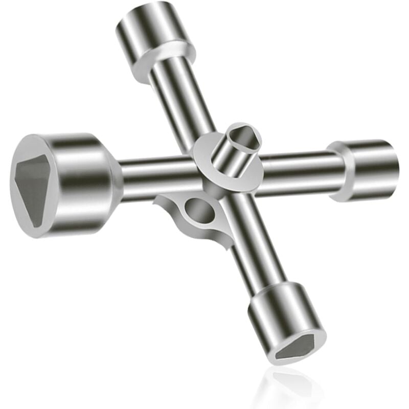 4-wege-dreieckschlüssel, 5 Innendurchmessergrößen: 7 Mm/10 Mm/12 Mm/13 Mm/18 Mm. Universeller Schlüssel, Kompatibel Mit Verteilerkästen, Gas-, Wasser- Und Stromzählern Sowie Schaltschränken.