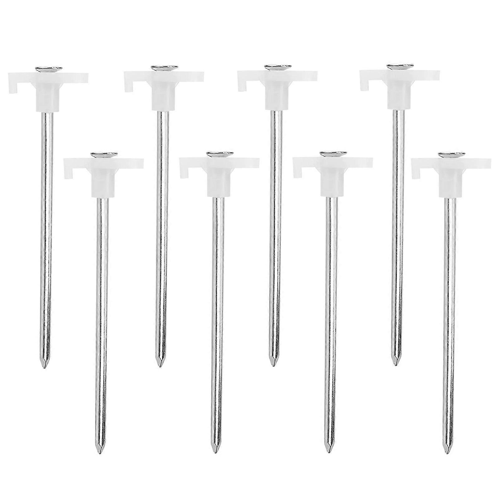 Set Mit 8 Kompatiblen 20-cm-zeltheringen, Inklusive Seilen Und Stahlbefestigungen. Ideal Für Camping Im Freien.