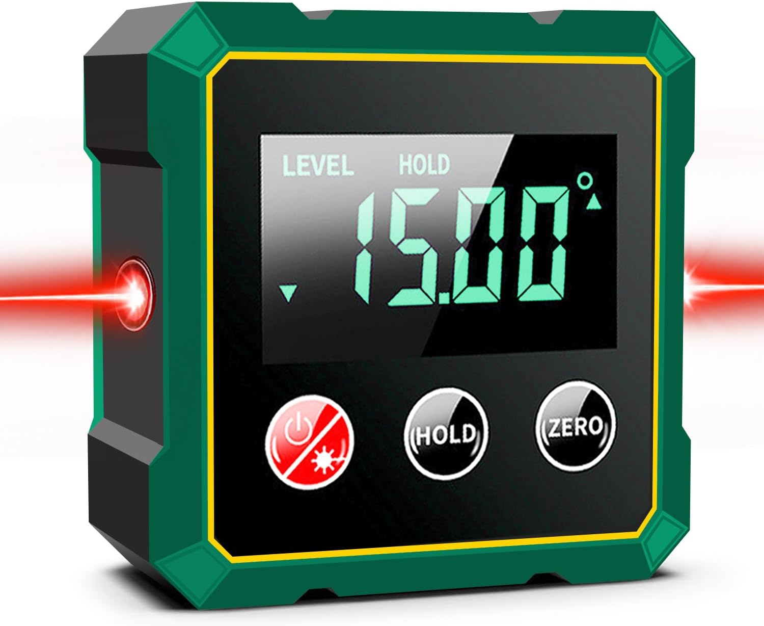 Digitaler Magnetischer Neigungsmesser Mit Elektronischem Laser, Wiederaufladbarer Digitaler Wasserwaage Über Usb, Starkem Magnetfuß Und Hintergrundbeleuchtetem Lcd-bildschirm, Für Die Holzbearbeitung