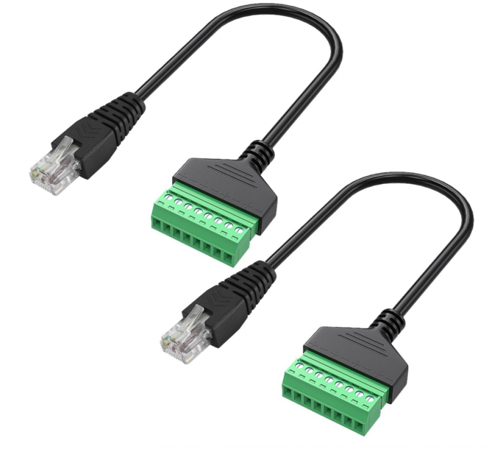 Packung Mit 2 Rj45-schraubverbindern (8-polig, 8 Adern) Auf Buchse (8-polig), Kompatibel Mit Ethernet-netzwerken (av, Cctv, Utp, Dvr, Cat5, Cat6, Cat7).