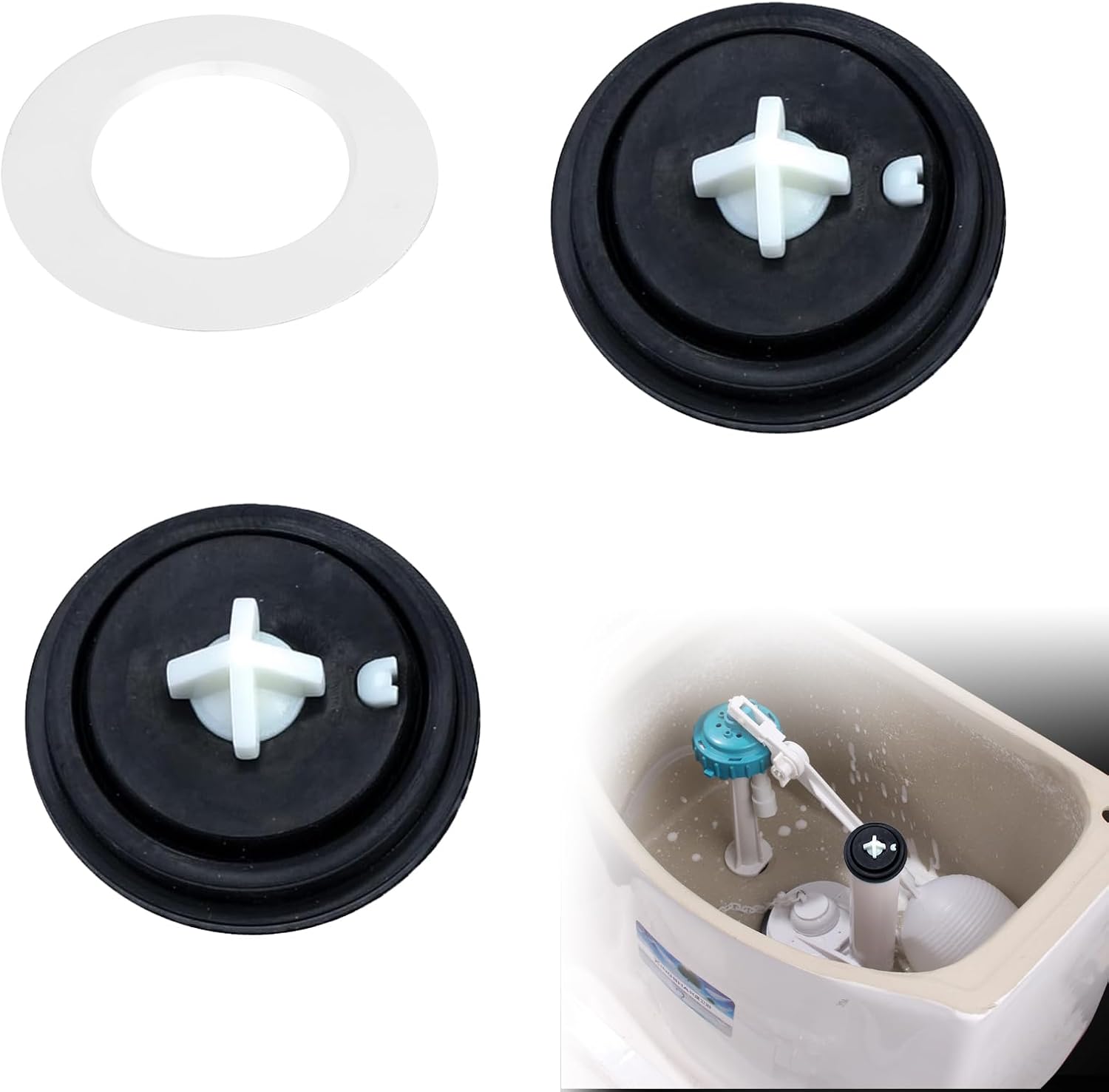 Membrandichtungen Für Ventile, Schwimmerventilmembran, Einfache Reparatur Der Toilettenspülung, Spüldichtung, Schwimmerventile, Kompatibel Mit Der Toilettenwartung