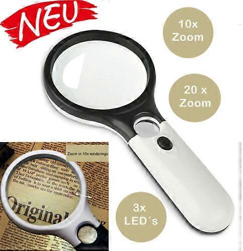 Kompatibel Mit Led-leselupen, 20-facher Leuchtlupe Und Juwelierlupe.