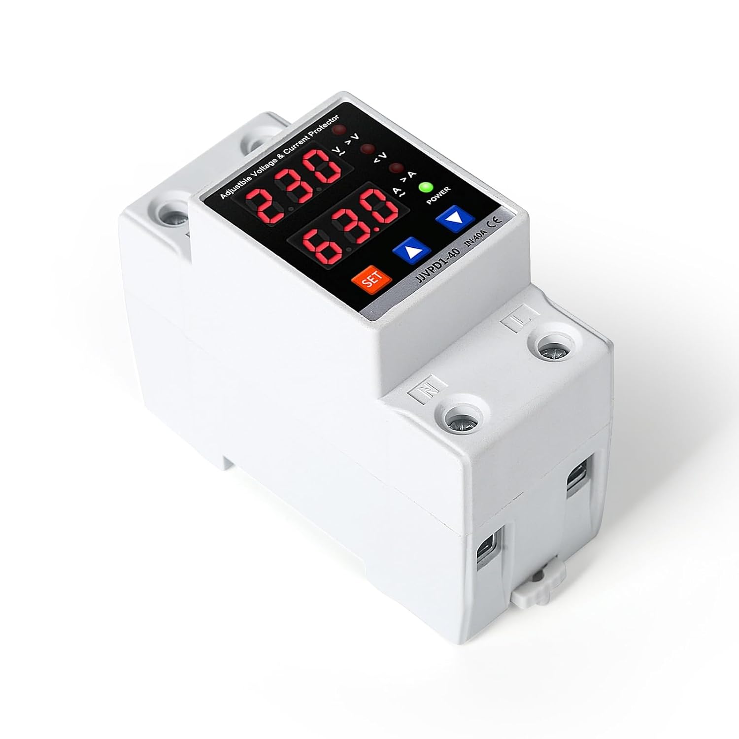Spannungsregler, Spannungsstabilisator 40 A Ac 220 V 2p, Din-schiene, Einstellbarer Überspannungsschutz, Unterspannungsschutzrelais