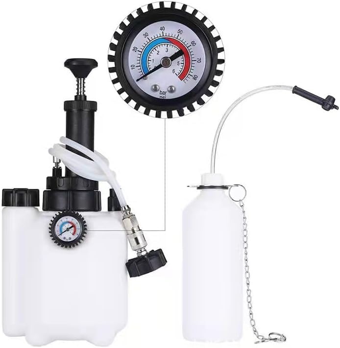 3-liter-bremsenentlüfter, Kompatibel Mit Den Meisten Fahrzeugen, Bremsflüssigkeitsentlüftungsset Mit 1-liter-entlüftungsflasche Und Standard-e20-adapter. Kompatibel Mit Den Meisten Europäischen Modell