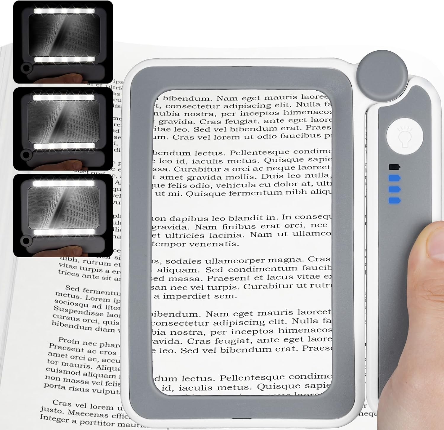 Leselupe Mit 10 Eingebauten Leds – Helle, Faltbare Und Tragbare Lupe, Ideal Für Wissenschaftliche Bücher, Zeitschriften, Schmuck, Insekten Und Bastelarbeiten.