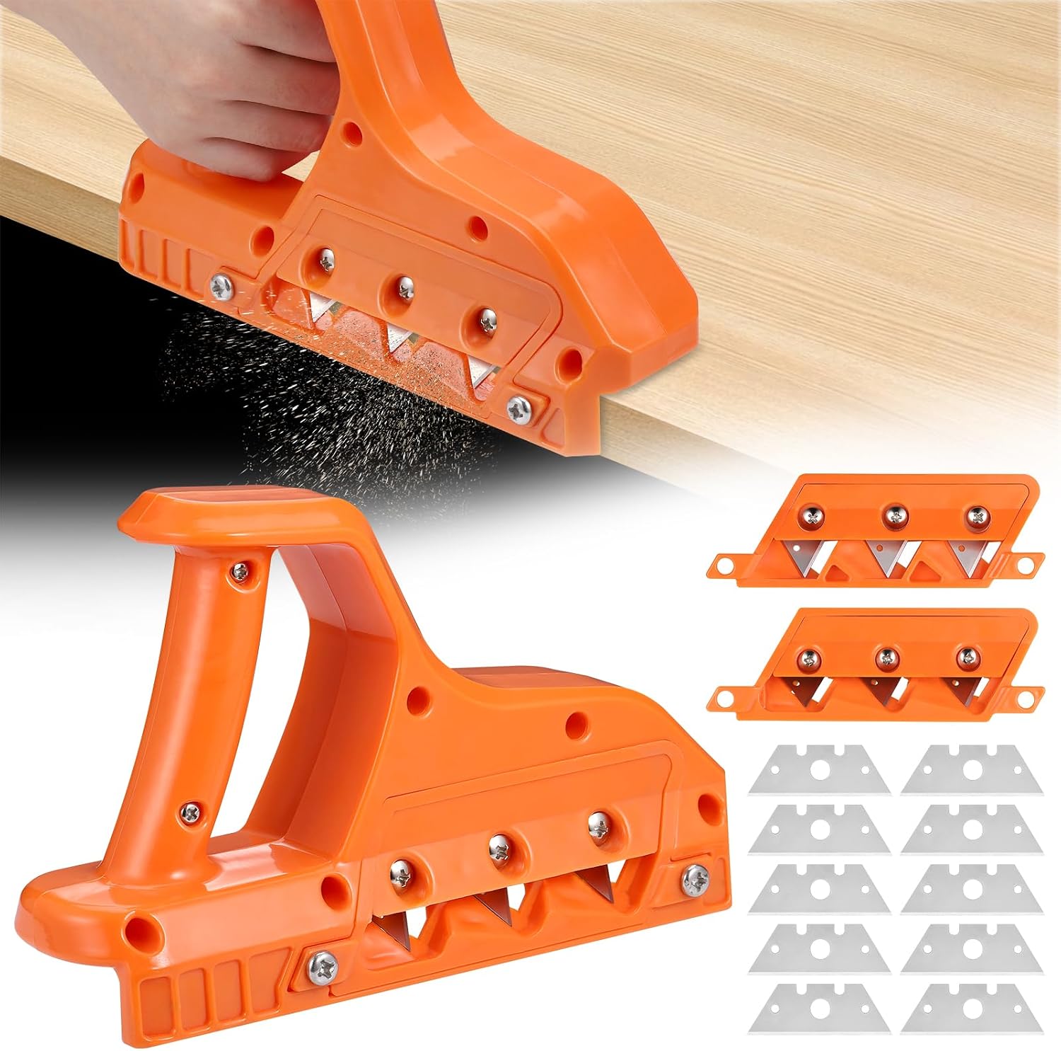Hobel Mit 45°- Und 60°-klingen, Robuster Gipskartonschneider, Multifunktionales Manuelles Gipskartonplatten-montagegerät Mit 10 Ersatzklingen