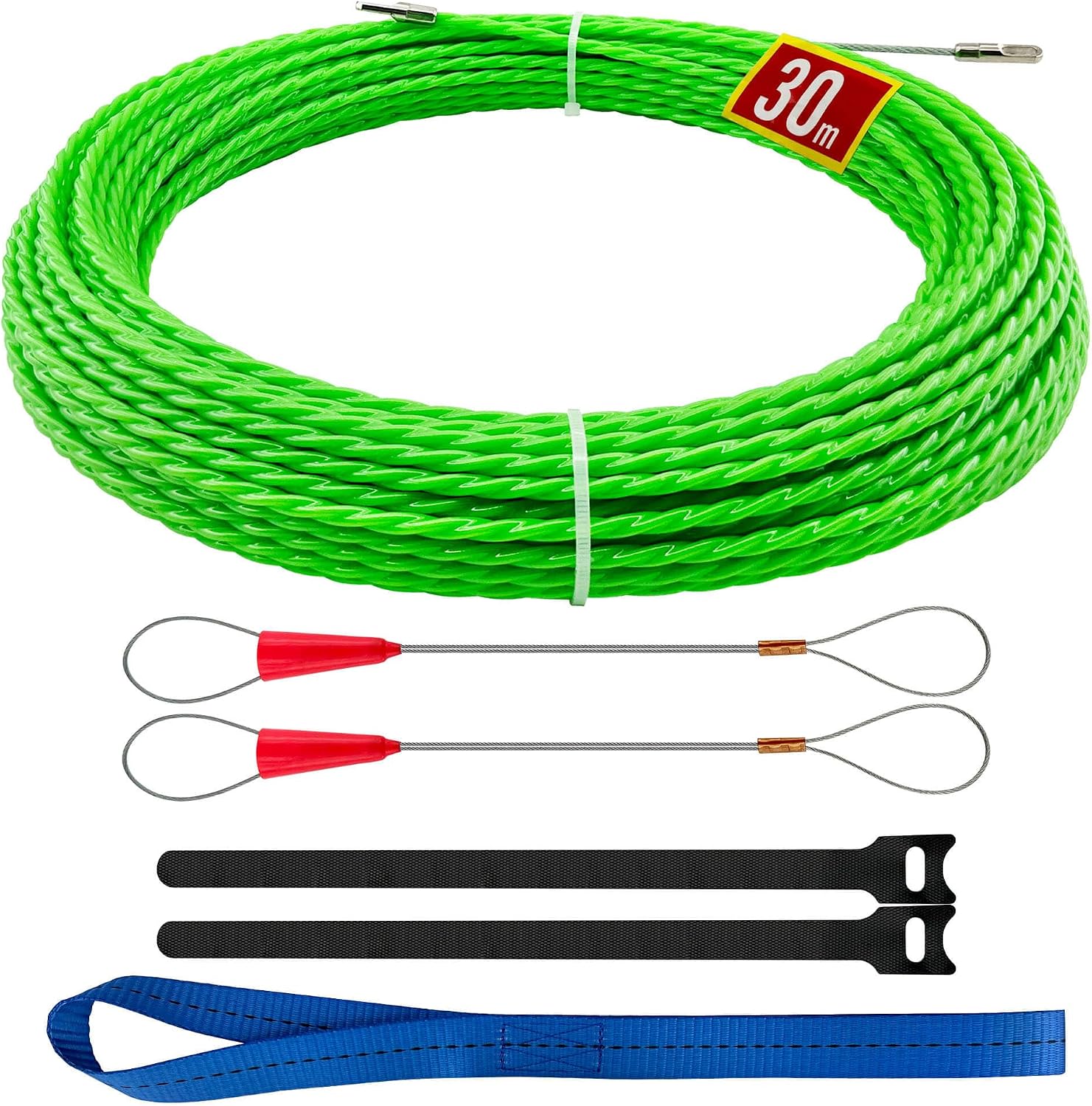 (30 M, Φ4,5 Mm) 30 M Elektriker-drahtzieher – Abisolierzange Für Elektrokabel, Einziehbare Spirale, Kompatibel Mit Kabeln Und Elektroinstallationen