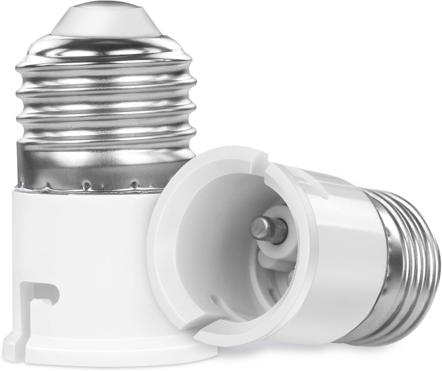 Set Aus 2 E27-zu-b22-fassungsadaptern, Lampenfassungsadapter, Es-zu-bc-fassungskonverter, Kompatibel Mit Led-lampen, Glühlampen Und Kompaktleuchtstofflampen.