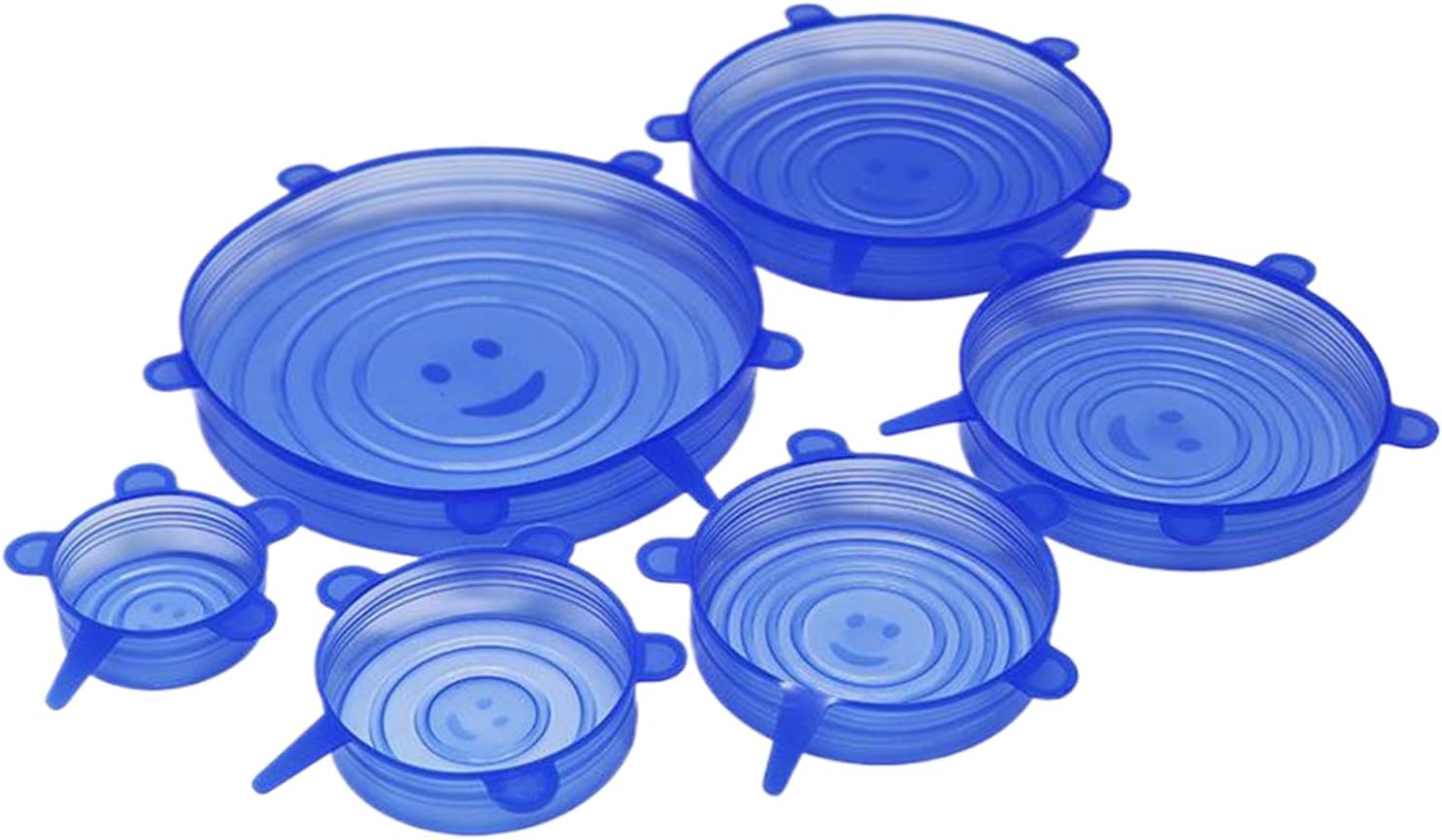 (blau – 6er-pack) Dehnbare Silikondeckel, Lebensmittelechte Silikondeckel, Wiederverwendbar, Hitzebeständig, Deckel In Verschiedenen Größen, Passend Für Schüsseln