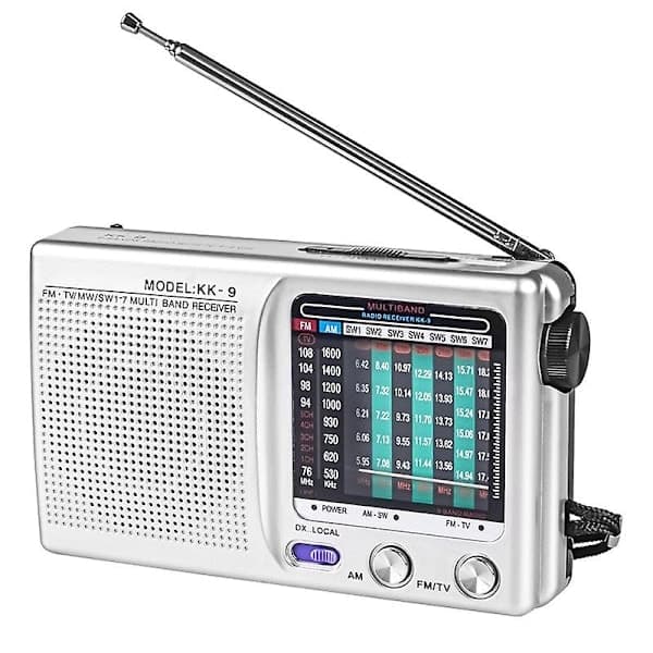 Tragbares Am/fm/sw-radio, Geeignet Für Den Innen-, Außen- Und Notfalleinsatz, Mit Lautsprechern Und Kopfhörern.