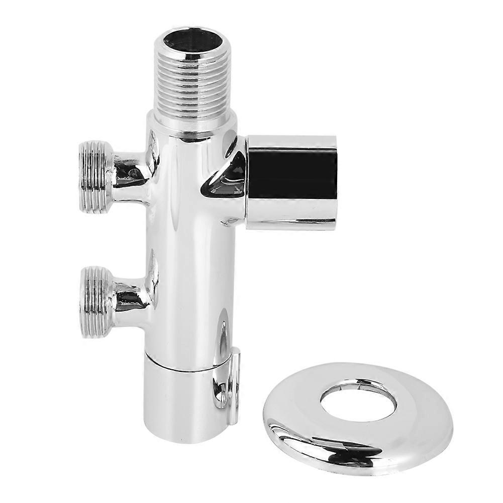 Eckarmatur Aus Kupfer Mit Zwei Auslässen Für Wc, Bidet Und Dusche, G1/2 T-stück (l-förmig)
