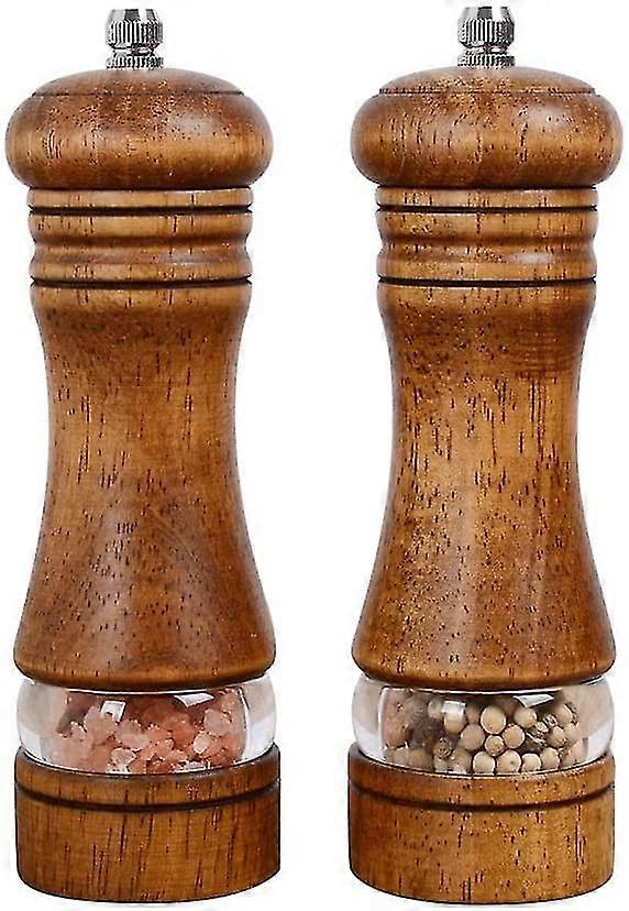 Pfeffermühle, 2er-set Salz- Und Pfeffermühlen Aus Holz, Retro-stil