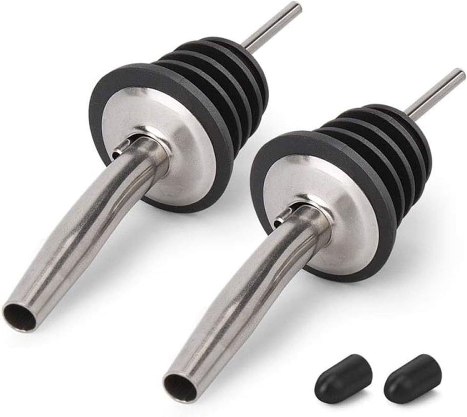 Set Aus 2 Olivenölkrügen Mit Verschlüssen, Geeignet Für Spirituosen Und Olivenöl, Passend Für Flaschenhälse Mit Ca. 19 Mm (3/4 Zoll) Durchmesser. Ideal Für Bars, Partys Und Den Privaten Gebrauch.