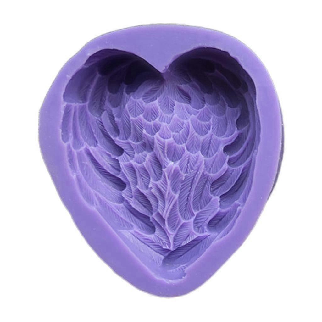3d-herzform Aus Epoxidharz-silikonform Mit Federn Für Die Innendekoration