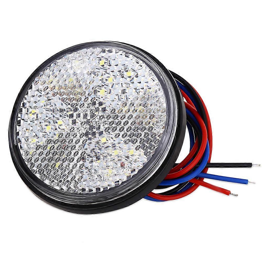 Led-rückleuchten Für Anhänger, 12 V, 2 Stück. Runde Led-reflektor-bremsleuchte, Kompatibel Mit Pkw, Motorrädern Und Lkw (weiß), 2 Stück.
