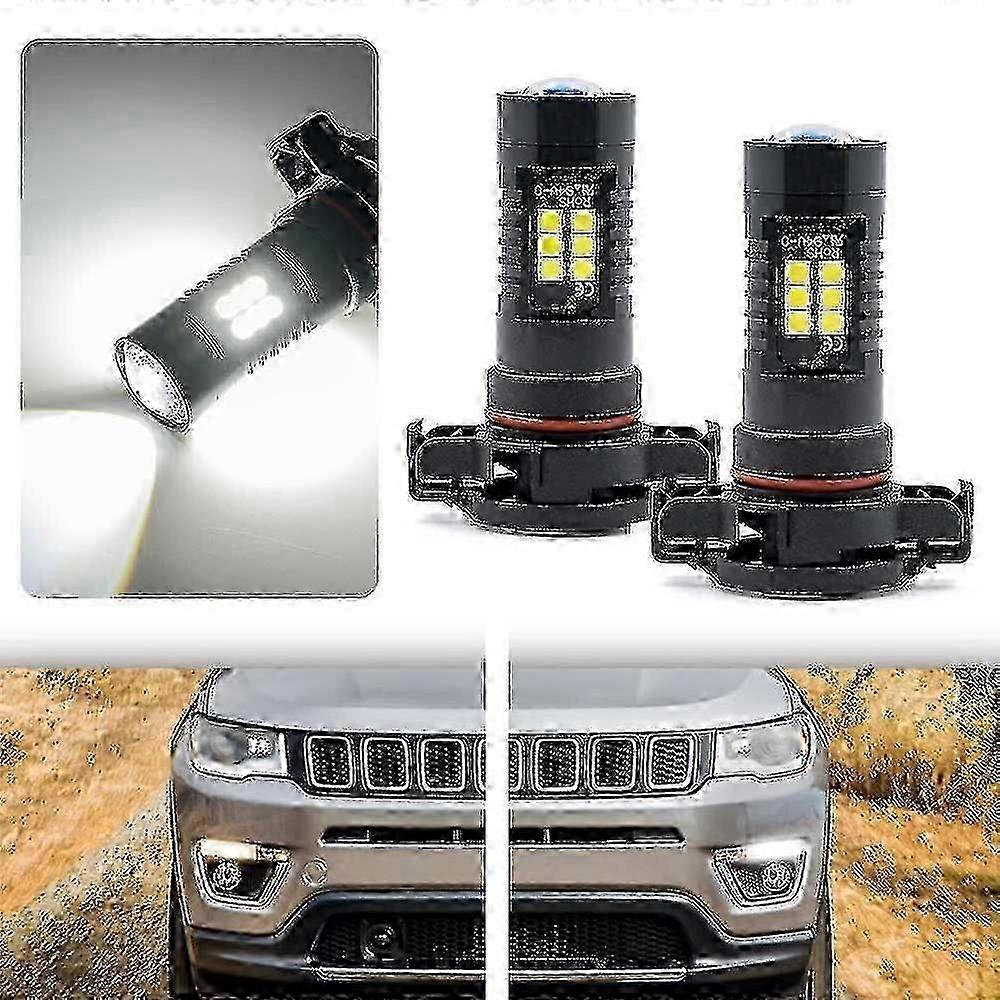5202 Psx24w Led-scheinwerferlampen (2 Stück) Weißer Xenon-typ, Kompatibel Mit Jeep Compass 2017-2019 (drl Canbus).