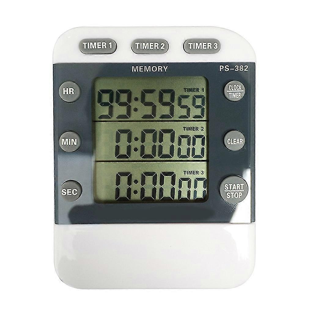 Digitaler 3-kanal-küchentimer Mit Magnetischem Countdown. Geeignet Für Die Verwendung Mit Backöfen.