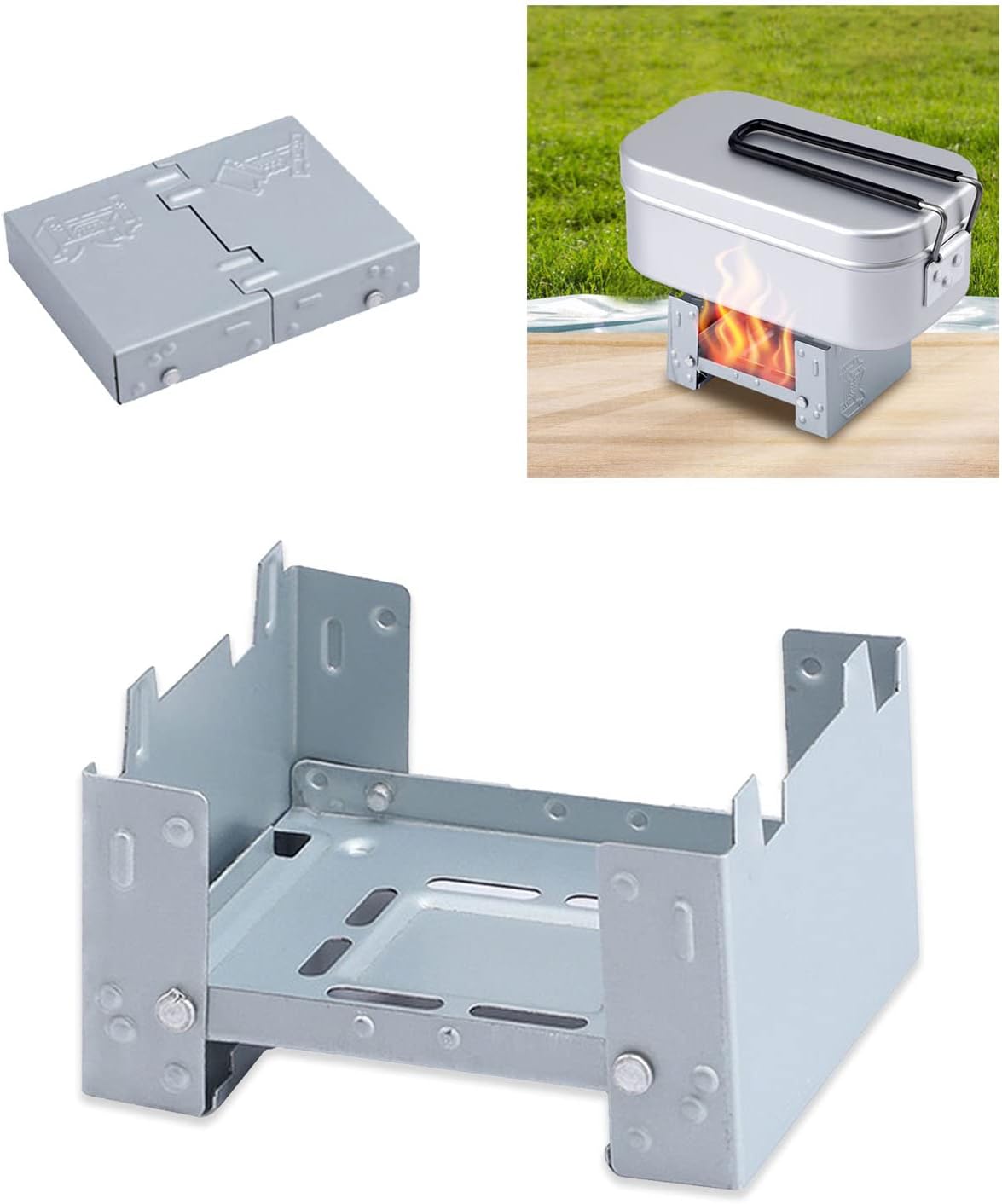 Zusammenklappbarer Spirituskocher – Robuster Und Stabiler Taschenkocher – Mini-campingkocher – Ideal Für Camping, Wandern, Picknicks Und Grillabende