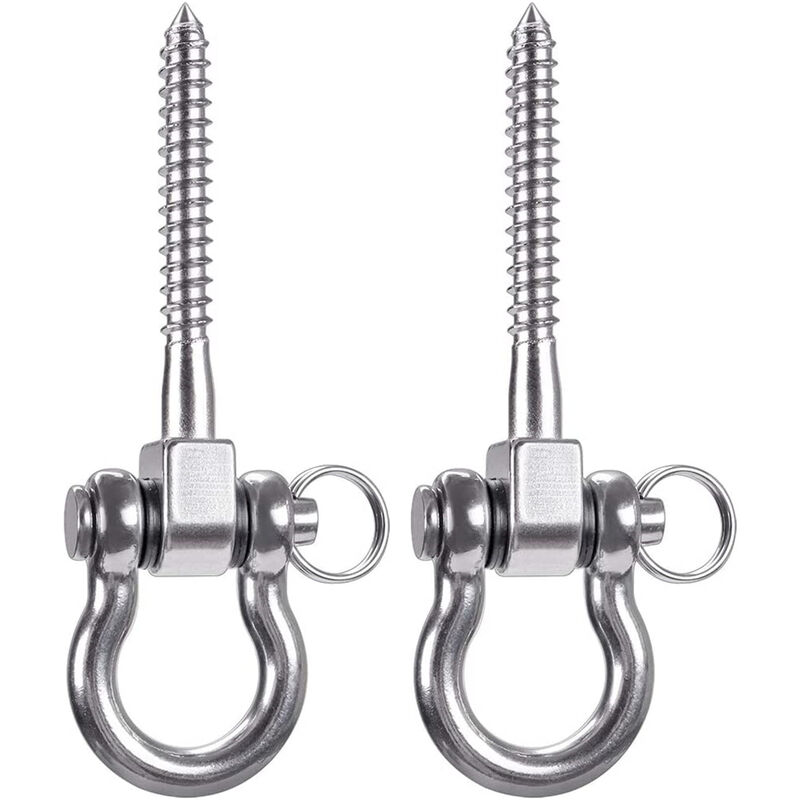 Set Mit 2 Robusten Edelstahl-schraubhaken Für Die Decke. Geeignet Für Yoga-hängematten, Boxsäcke Und Andere Aufhängevorrichtungen Maximale Traglast: 400 Kg.