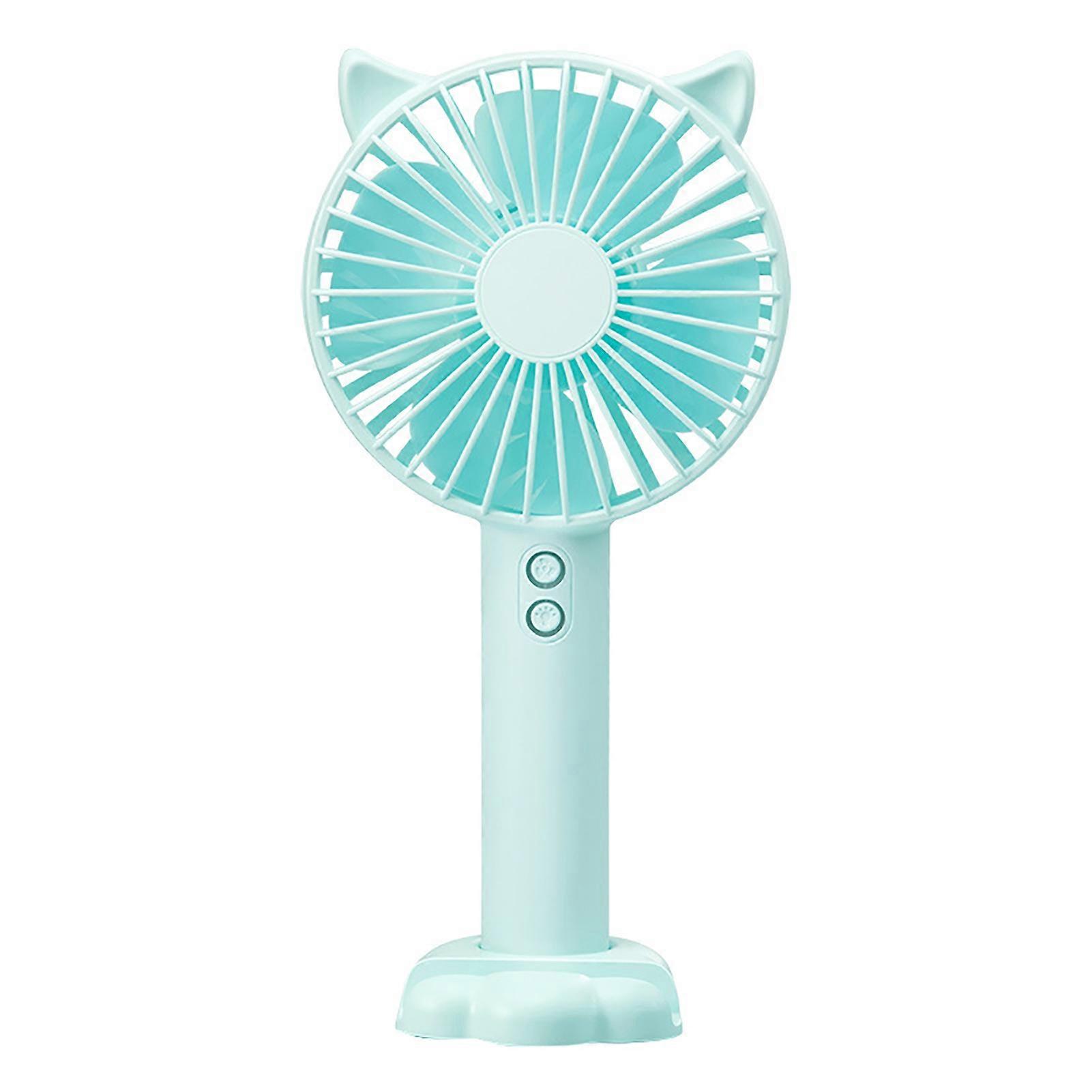 Tragbarer, Leiser, Per Usb Aufladbarer Ventilator Mit Nachtlicht Und 3 Geschwindigkeitsstufen. Mini-tischventilator, Ideal Für Studenten.