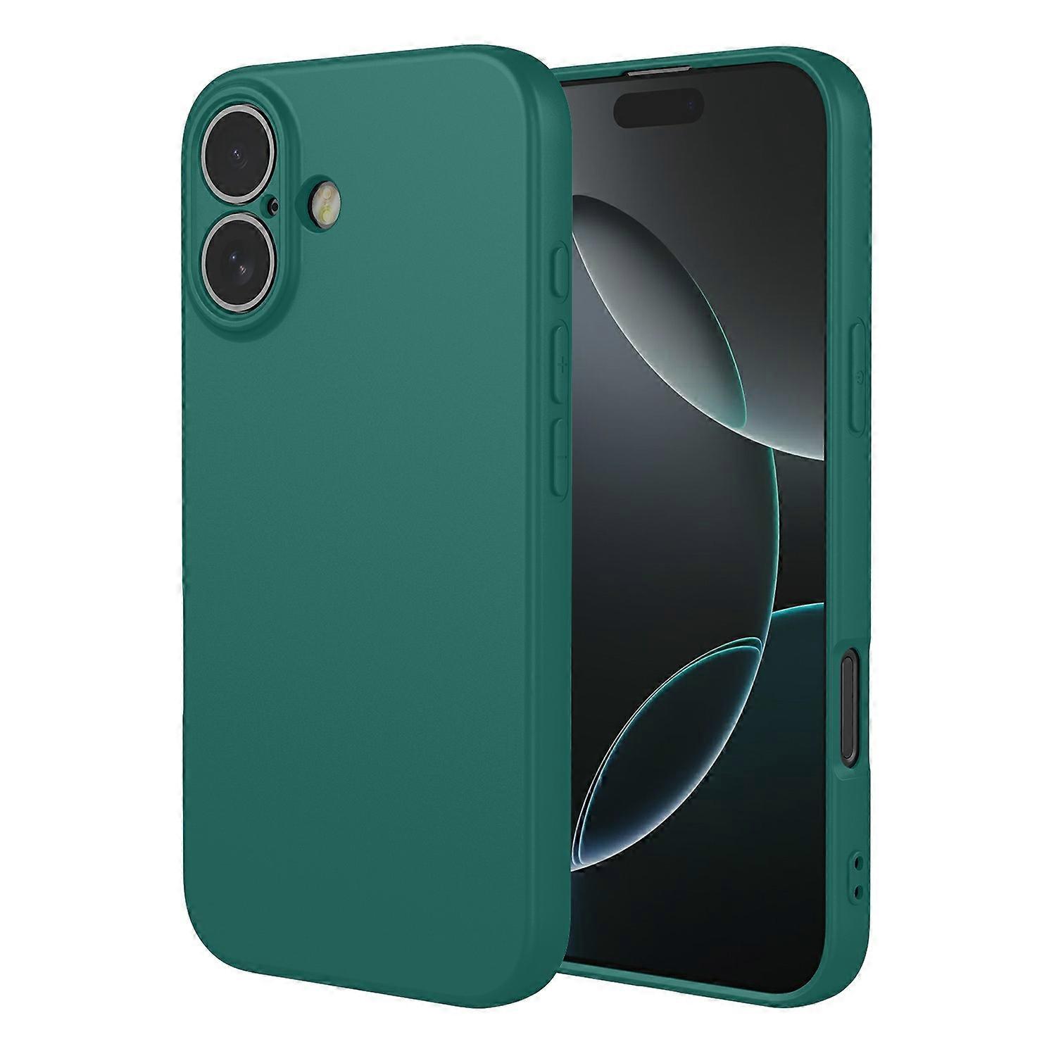 Kompatibel Mit Iphone 17, Weiche Tpu-schutzhülle, Handyschutz, Dunkelgrün-lingling[nx]
