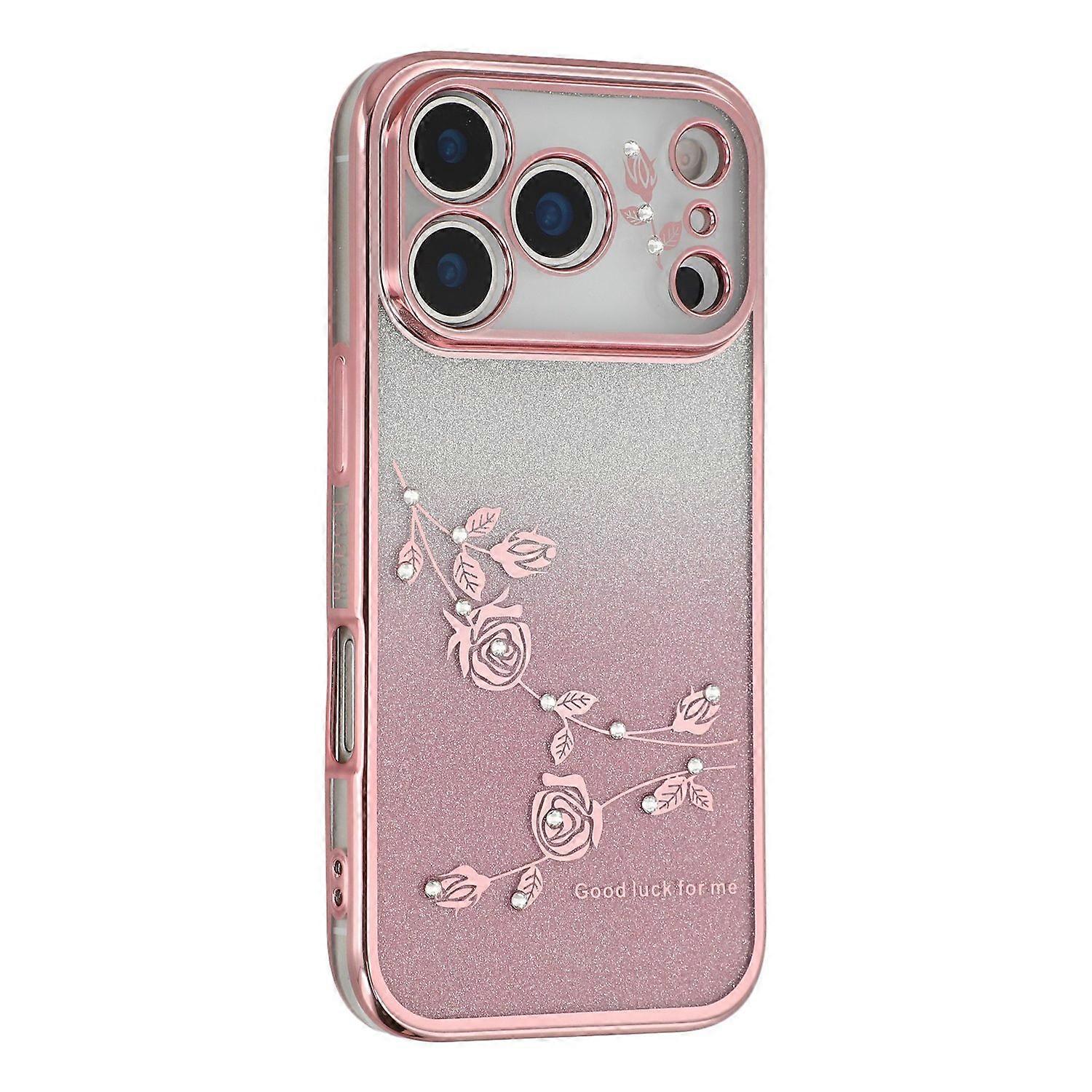 Kompatibel Mit Iphone 17 Pro Max Flexible Tpu Gradient Flower Case - Pink G[nx]