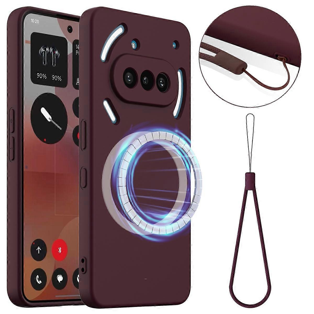 Kompatibel Mit Nothing Phone (3a) Hülle Kompatibel Mit Magsafe Flüssigsilikon Stoßfeste Handyhülle - Lingling Mehrfarbig[nx]