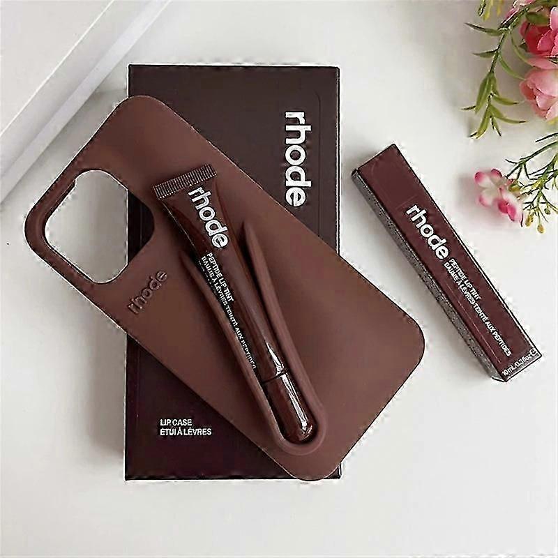 Rhode Handyhülle Mit Lipgloss, Kompatibel Mit Iphone 16, 15, 14, 13, 12, 17, 11 Pro Max Und Plus, Farbe: Espresso.