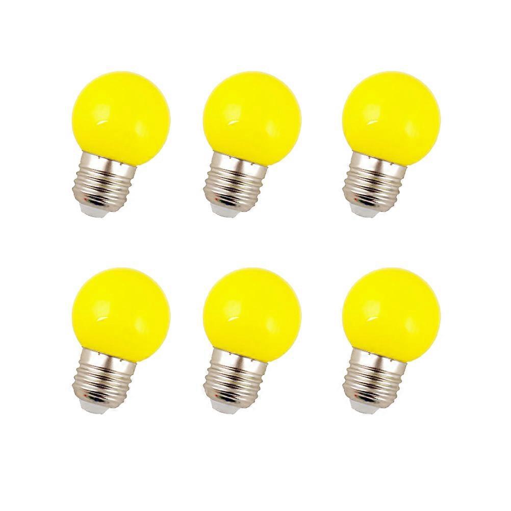 Set Mit 10 Farbigen Led-lichterketten, Geeignet Für Den Außenbereich, Led-laternen, Glühbirnen Geeignet Für Partys (2w Gelbes Polycarbonatgehäuse)